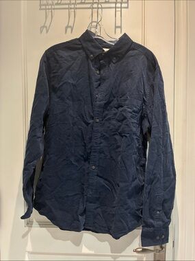 Goodfellow & Co Dark Navy Corduroy Button-Up Shirt 👵MT